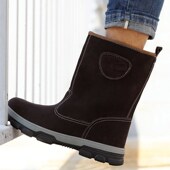 实心底劳保靴男钢包头防砸防刺穿防烫轻便耐磨Q高筒高帮牛皮焊工