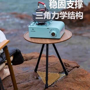 山之客铝合金折叠圆桌餐桌家x用小户型吃饭小桌子户外摆摊桌便携