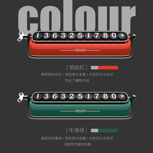 汽车1960停车号码牌车载挪A车电话复古车内用个性数字装饰移车