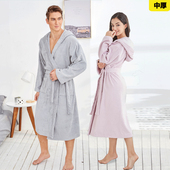 纯棉毛巾浴袍连帽女可穿浴巾全棉睡袍吸水速干春秋洗澡Z加厚浴衣
