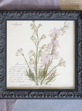 实木相框植物标j本装饰画 欧式美式乡村实木复古怀旧照片墙组合