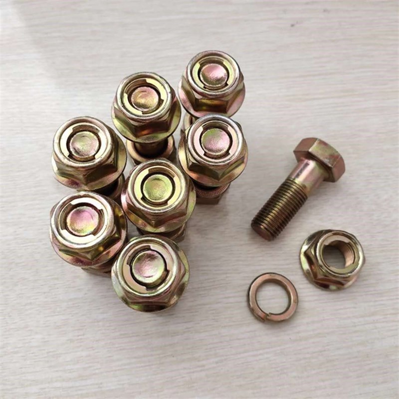 旋耕机开垦刀专用螺丝4p0洛材质12.9级尼绒垫片自锁抗断耐磨更好