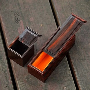 老挝大红酸枝印章盒子 r私章图章印鉴收纳盒首饰盒 红木文房办公