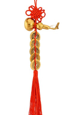 铜葫芦挂件开口开盖空心纯铜五帝钱E门对门挂饰家居家用工艺品摆