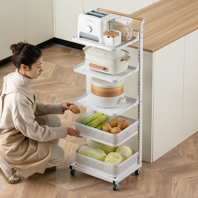 菜篮子置物e架厨房多功能置物架落地多层放菜架子家用蔬菜架收纳,厨房/烹饪用具,果蔬置物架/篮/框,淘宝优惠券,粉丝福利购,淘宝优惠卷