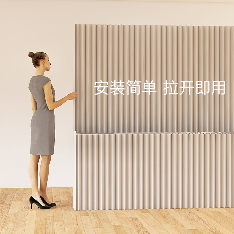 创意纸屏风隔断入户玄关柜防水隔断墙板栅栏N折叠客厅玄关餐厅分