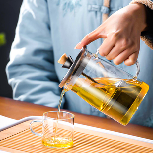 过S滤单壶加厚烧水 茶壶耐热玻璃泡茶壶电陶炉煮茶器家用茶具套装