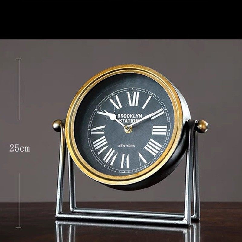 欧式复古b钟表座钟客厅电视台式坐钟仿古美式桌面摆钟摆件家用时,家居饰品,座钟,淘宝优惠券,粉丝福利购,淘宝优惠卷