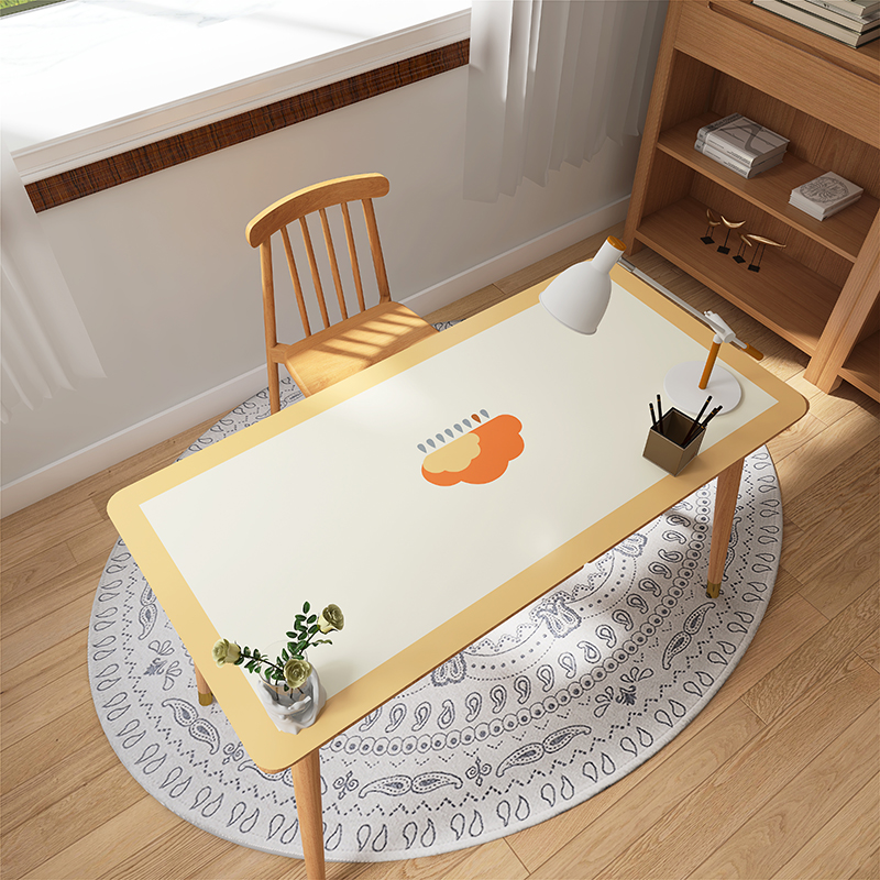 日系书桌布ins风防水r免洗家用长方形学生写字台桌面皮革书桌垫子