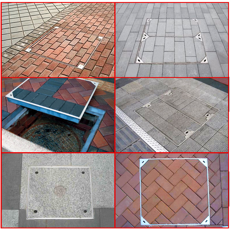 304不锈钢井盖方形隐形雨水水篦子沙G井阴窨井盖圆形井窨定做方型