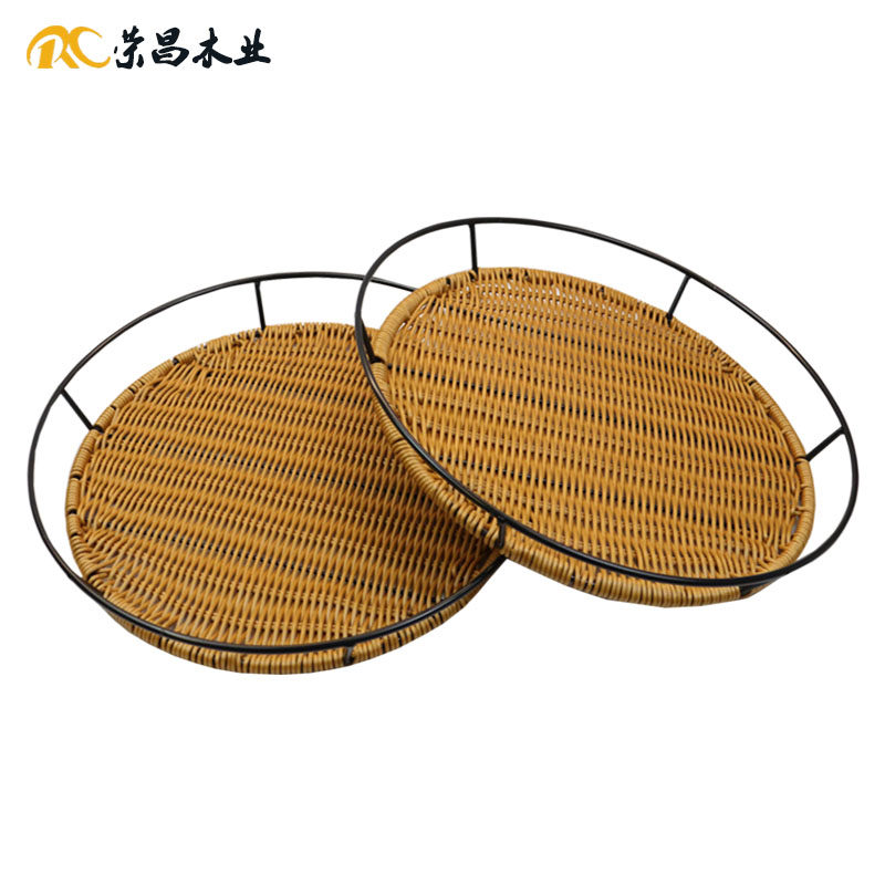 面包店铁艺圆形筐烘n焙店蛋糕店糕点水果欧包篮装饰摆件托盘包邮,商业/办公家具,面包架,淘宝优惠券,粉丝福利购,淘宝优惠卷