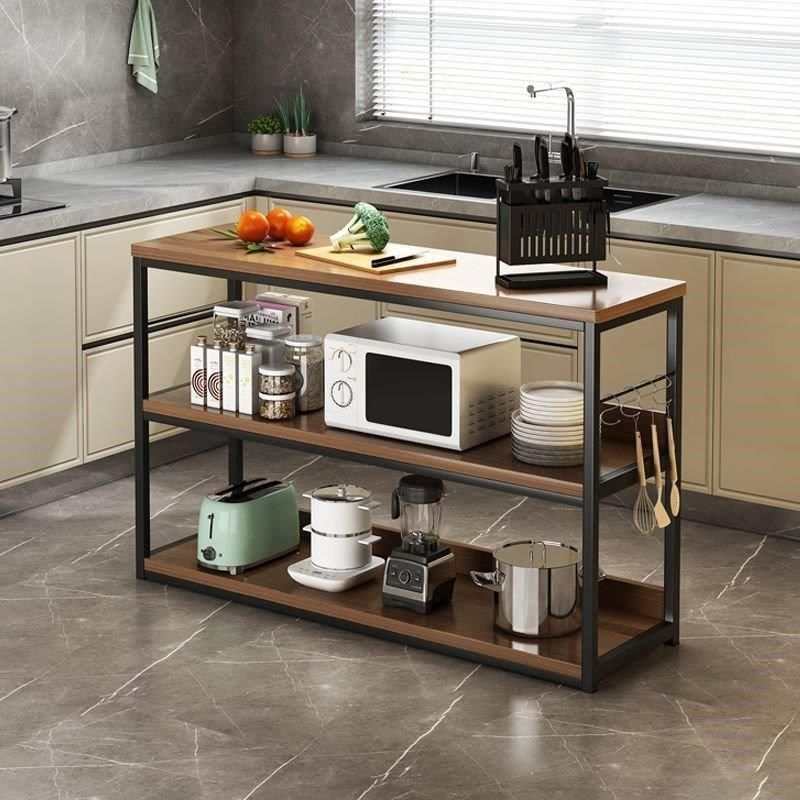 厨房专用桌置物架落地多层切w菜桌家用收纳架烤箱微波炉橱柜储物,厨房/烹饪用具,微波炉置物架,淘宝优惠券,粉丝福利购,淘宝优惠卷