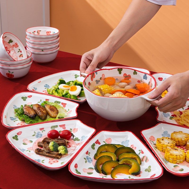 新婚陶瓷喜碗团圆拼盘结婚u火锅餐具乔迁碗碟餐盘碗盘陪嫁礼物套,餐饮具,盘,淘宝优惠券,粉丝福利购,淘宝优惠卷