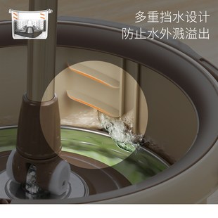 升降单桶干湿两用木地板家用一拖净瓷砖墩布 博生旋转拖e把一体式