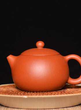 吉羊宜兴紫砂壶纯手工茶壶功夫茶具泡茶壶原矿朱泥西施壶210ml球