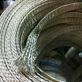 镀锡铜导电带压扁宽度30 铜屏蔽网 32MM 导电带 铜编织带