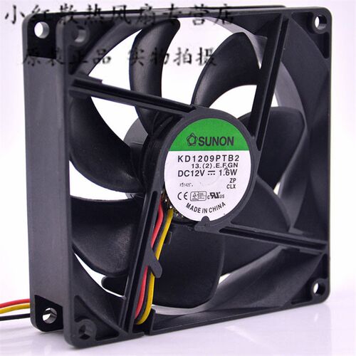 建准/SUNON KD1209PTB2 9CM 9225 12V 1.6W 静音 双滚珠 机箱风扇