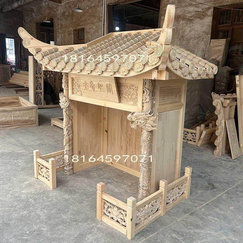 实木定制柜财爷模型柜子佛龛小型佛柜台家用财神爷供桌香案台