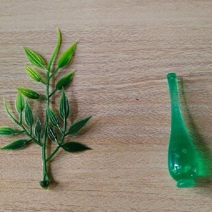 塑料杨柳枝玉净瓶观世音菩萨观音娘娘法器配件柳枝玉净瓶供奉摆件