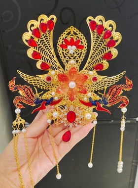 九尾狐老太太神像妈妈凤冠娘娘帽子头饰泰山奶奶九天观音王母娘娘