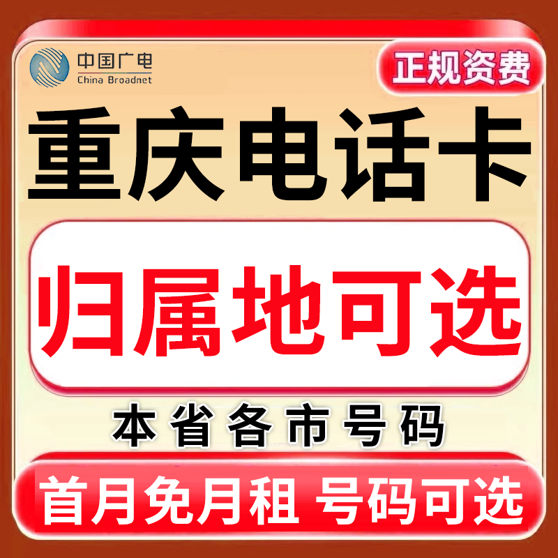 重庆中国广电卡上网卡手机卡电话流量卡