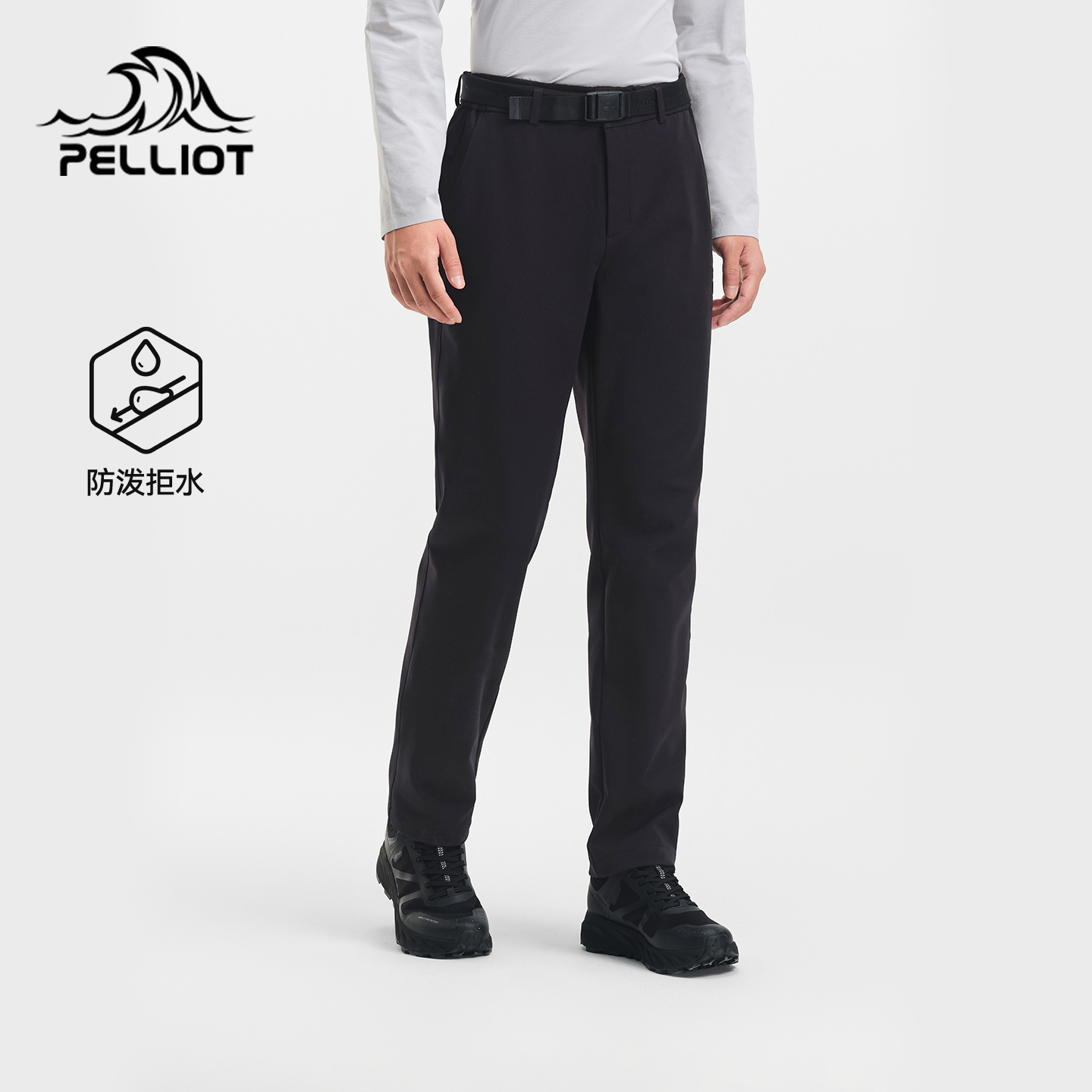 伯希和户外软壳裤男新款高弹防风