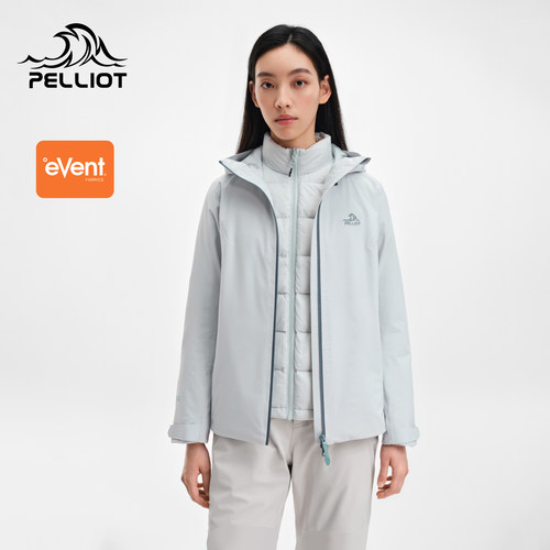 伯希和户外三合一羽绒冲锋衣女2025年新款鹅绒内胆防水耐磨登山服