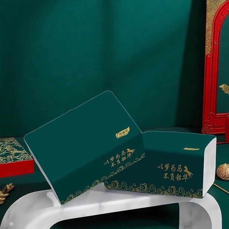 维宗墨绿系列抽纸整箱家用实惠装餐巾纸家庭装卫生纸美妆纸巾