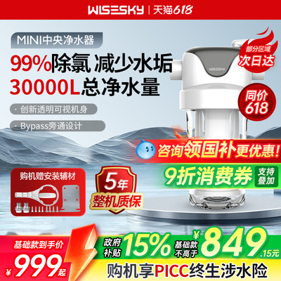 韦思卡尔mini中央净水器大白瓶前置过滤器家用全屋净水机WSP-90T