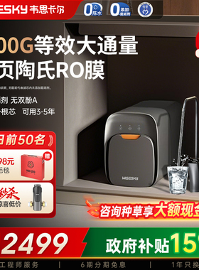 韦思卡尔黑积木ro反渗透净水器0阻垢剂净水机净饮机家用直饮M2