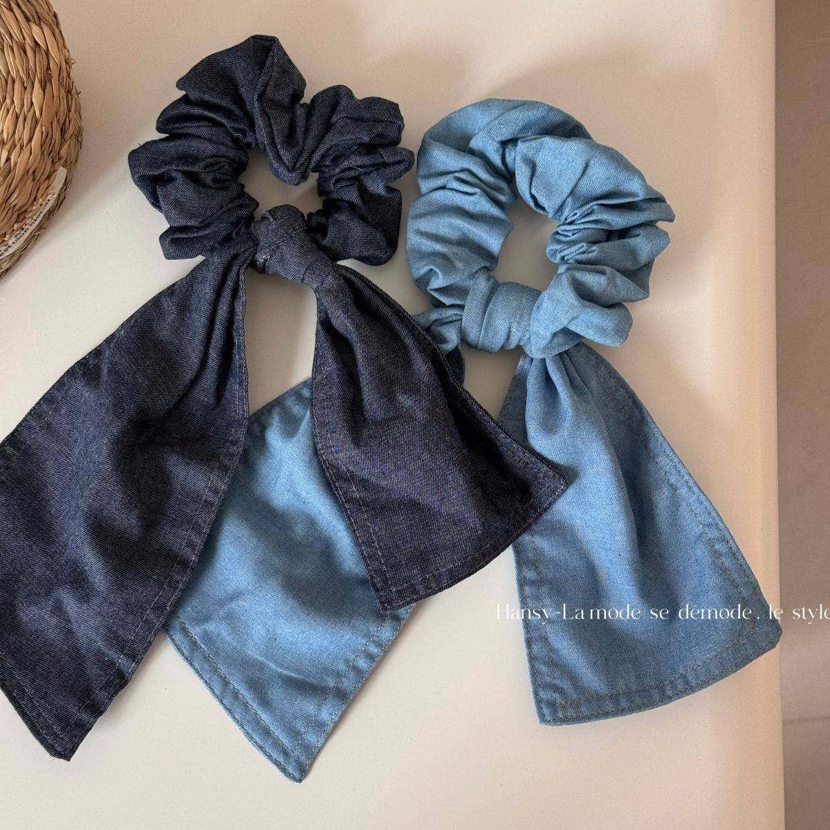 百搭慵懒风大号牛仔飘带蝴蝶结发圈女高级感扎发发绳丸子头发饰,饰品/流行首饰/时尚饰品新,发饰,淘宝优惠券,粉丝福利购,淘宝优惠卷