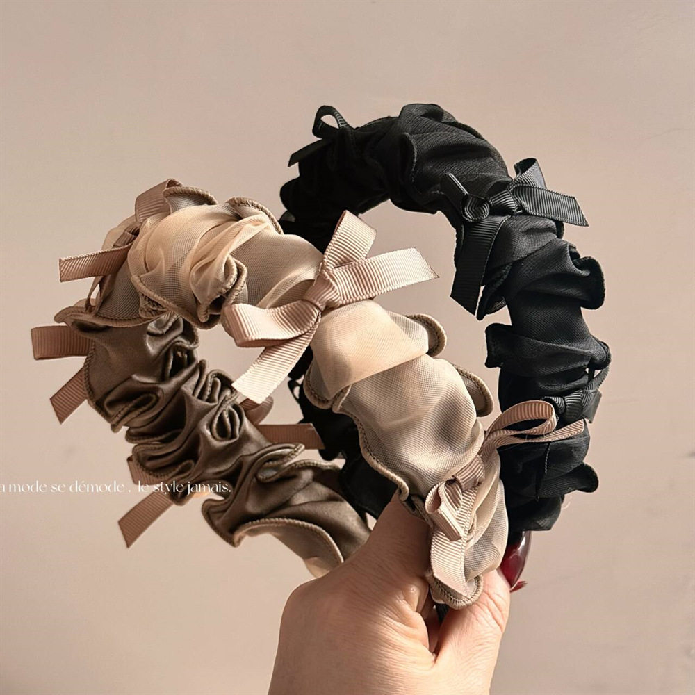 韩版褶皱网纱蝴蝶结发箍女新款高颅顶发卡头箍高级感甜美气质发饰,饰品/流行首饰/时尚饰品新,发饰,淘宝优惠券,粉丝福利购,淘宝优惠卷