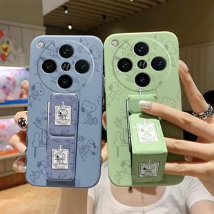 适用OPPOFindX8s 硅胶软壳 手机壳FindX8Ultra史努比FindX7磁吸车载支架套x6Pro防摔FindX5折叠X3Pro腕带k12s