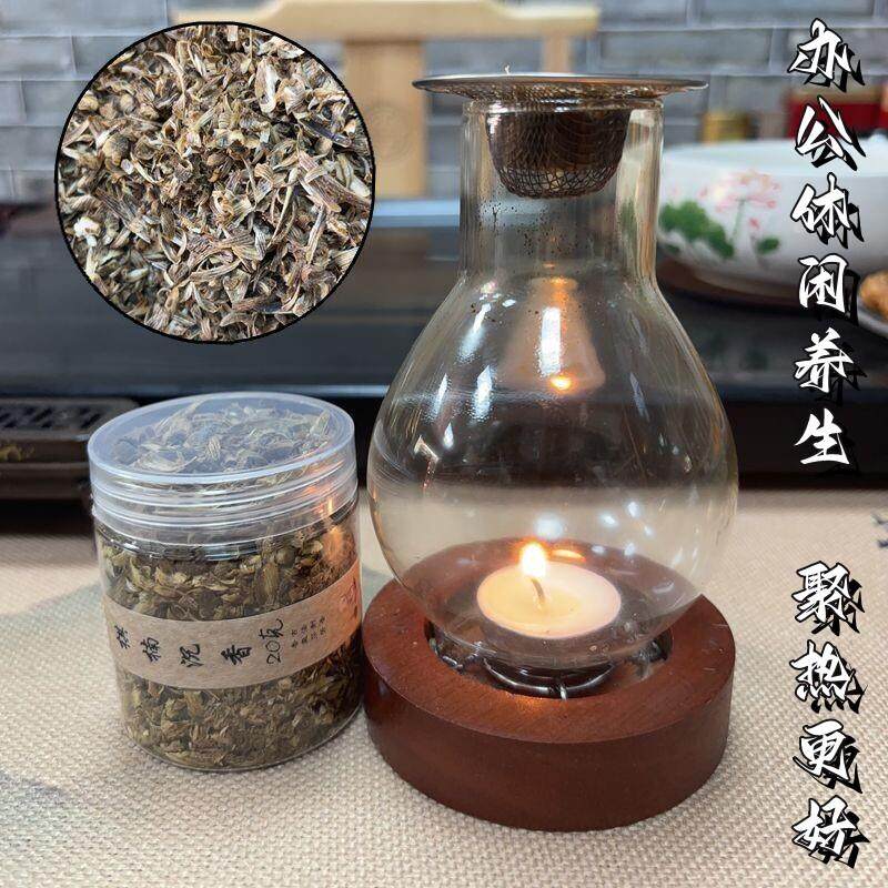 创意蜡烛香薰灯熏香炉沉香原木碎料隔火熏香粉薰灯家用卧室助眠灯