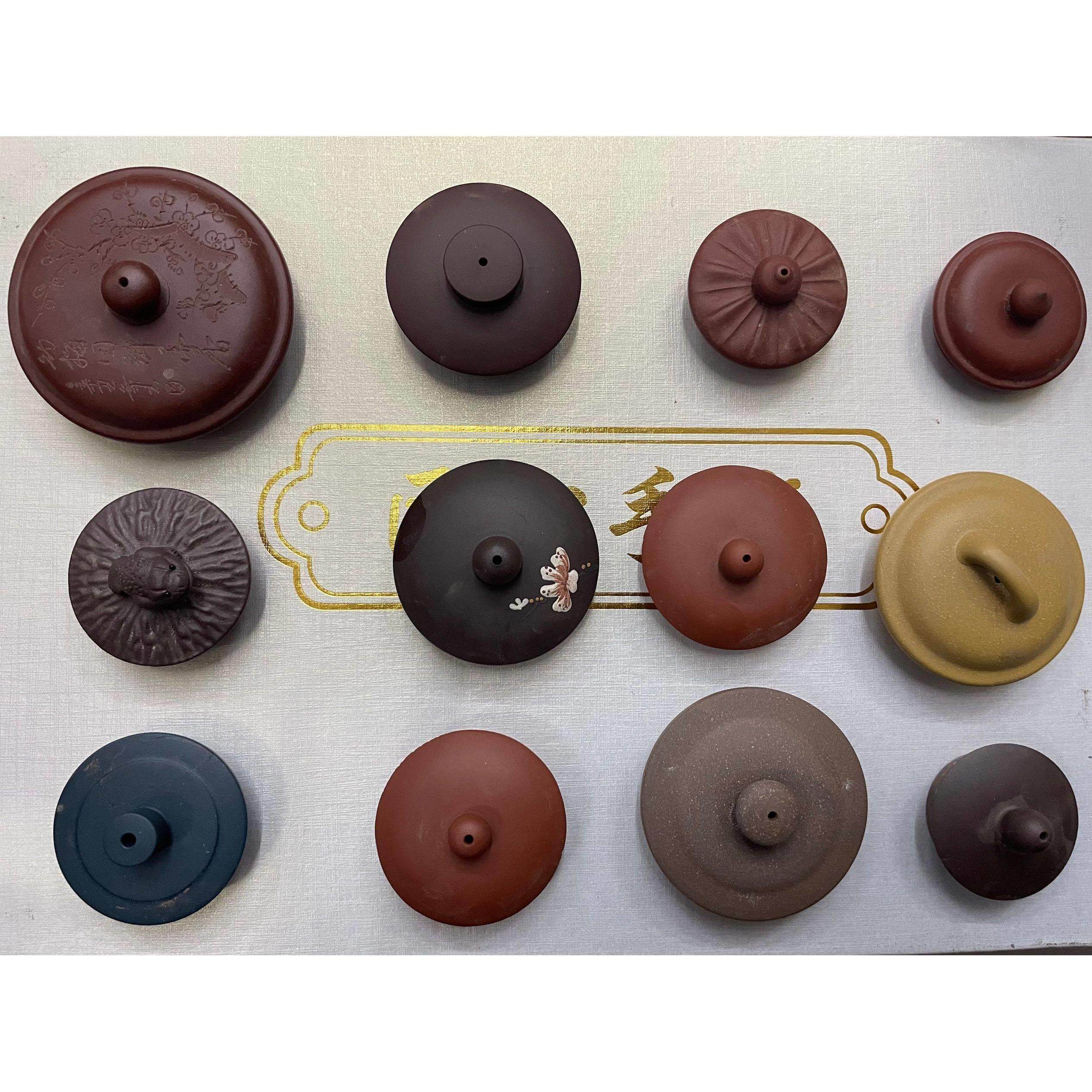 配紫砂壶盖子煮水壶盖子 陶壶盖 红泥盖 配盖子 多种泥料尺寸