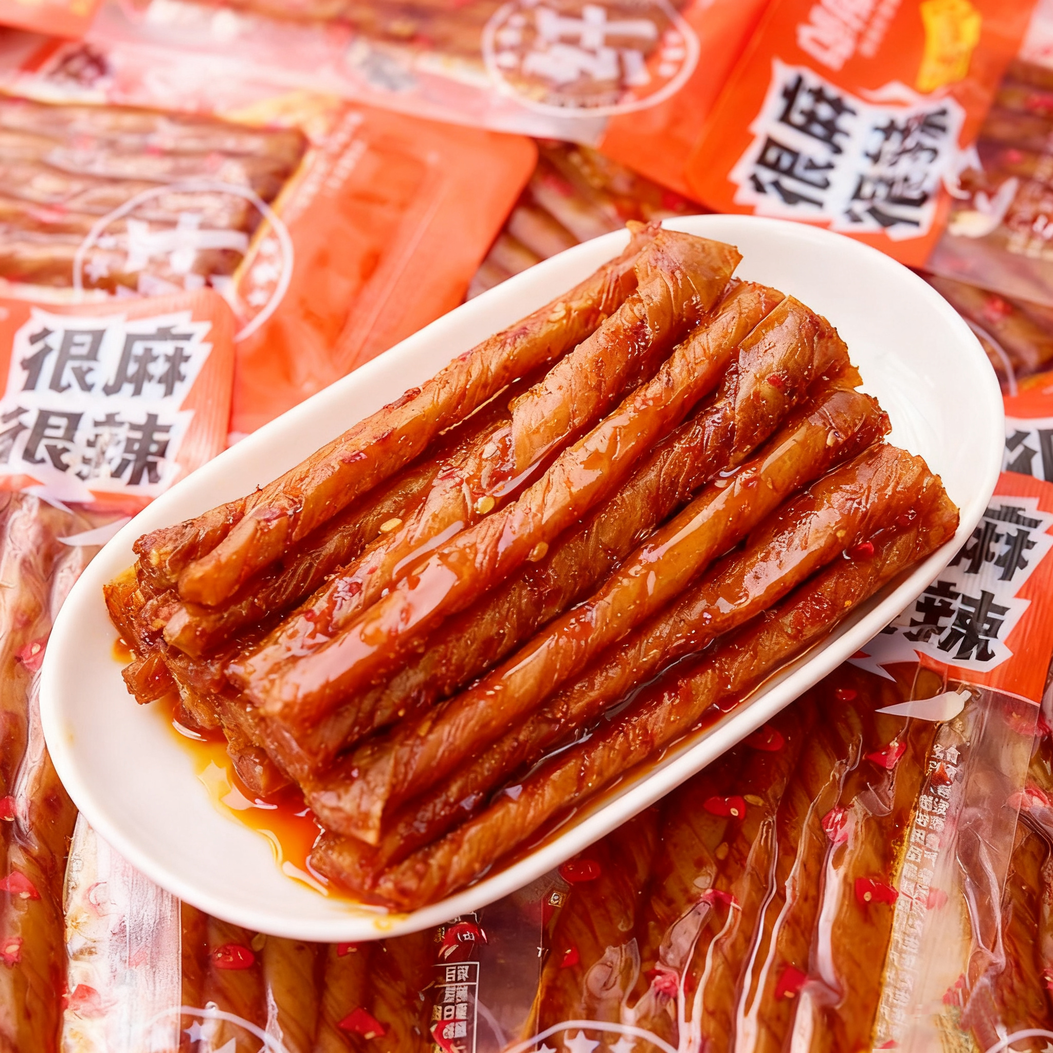 邬辣妈豆卷很麻很辣湖南特产麻辣豆腐干豆筋豆条网红辣条休闲食品