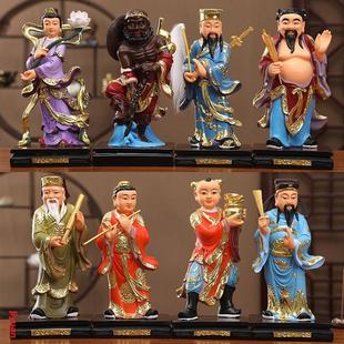 户拜佛像、八仙、渡海像、鲁东斌、张果老何香姑像、客厅财运摆件
