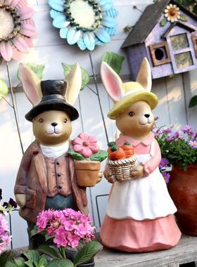 兔子花园摆件别墅庭院装饰户外卡通园林景观雕塑小品仿真动物摆设