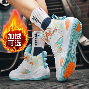 詹姆斯篮球鞋男款冬季大童训练比赛球鞋学生青少年皮面实战运动鞋