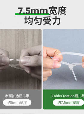可拆卸扎带活扣捆绑带 高强度尼龙制 多规格选择 耐高温重复使用