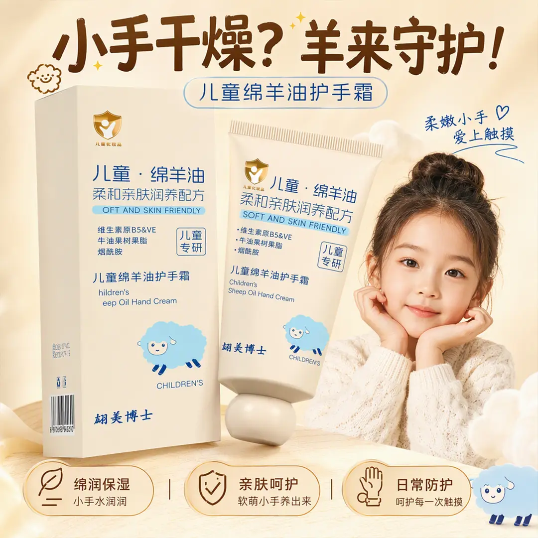 翃美博士儿童绵羊油护手霜保湿