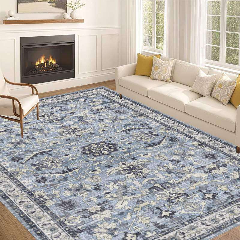 客厅地毯轻奢高级可折叠防滑好打理可机洗卧室床边大地毯tpr底