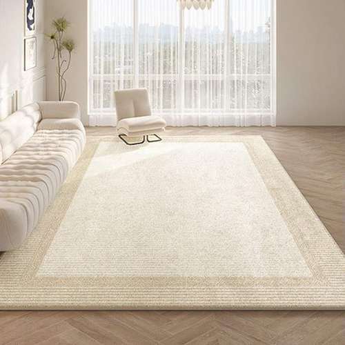 奶油风地毯客厅仿羊绒沙发毯耐脏易打理卧室床边毯全铺毛绒地垫子
