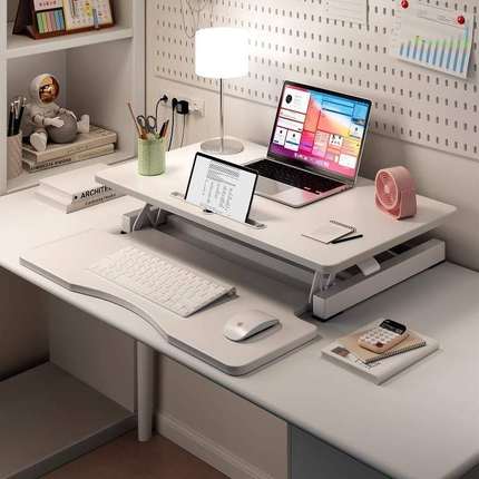 站立式可升降桌面工作台折叠台式电脑桌笔记本办公桌专用增高支架