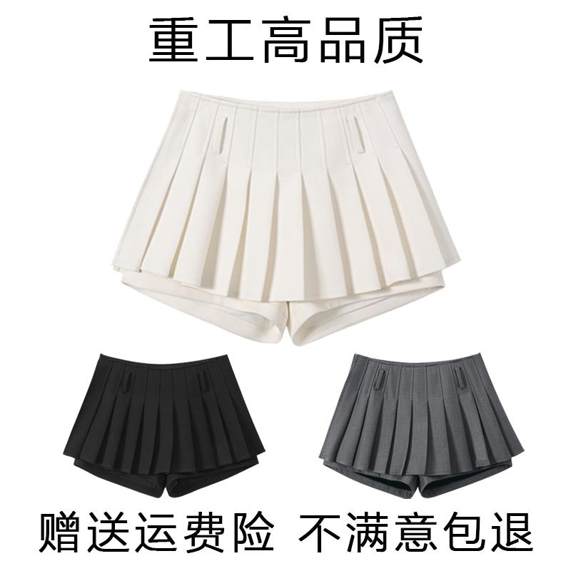 百褶裙裤女学院风百搭显瘦显高纯欲性感甜辣妹西装短款JK超短秋冬