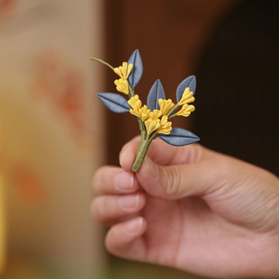 古风衣服点缀别针装饰西服胸针防走光领口秋冬桂花缠花胸花配旗袍
