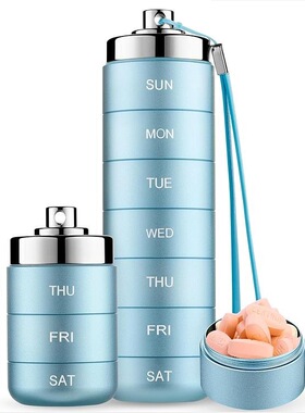 药盒一周七天分药器迷你装药吃药提醒药品药物随身便携分装小盒子