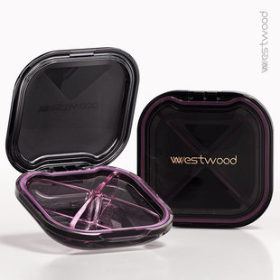 轻奢四格药盒小药盒便携式药品分装盒一日三餐药片收纳盒迷你随身