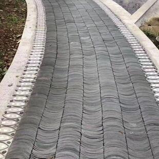 福建三明仿古小青瓦装饰铺地立瓦半圆筒瓦椭圆瓦围边收边造型瓦片