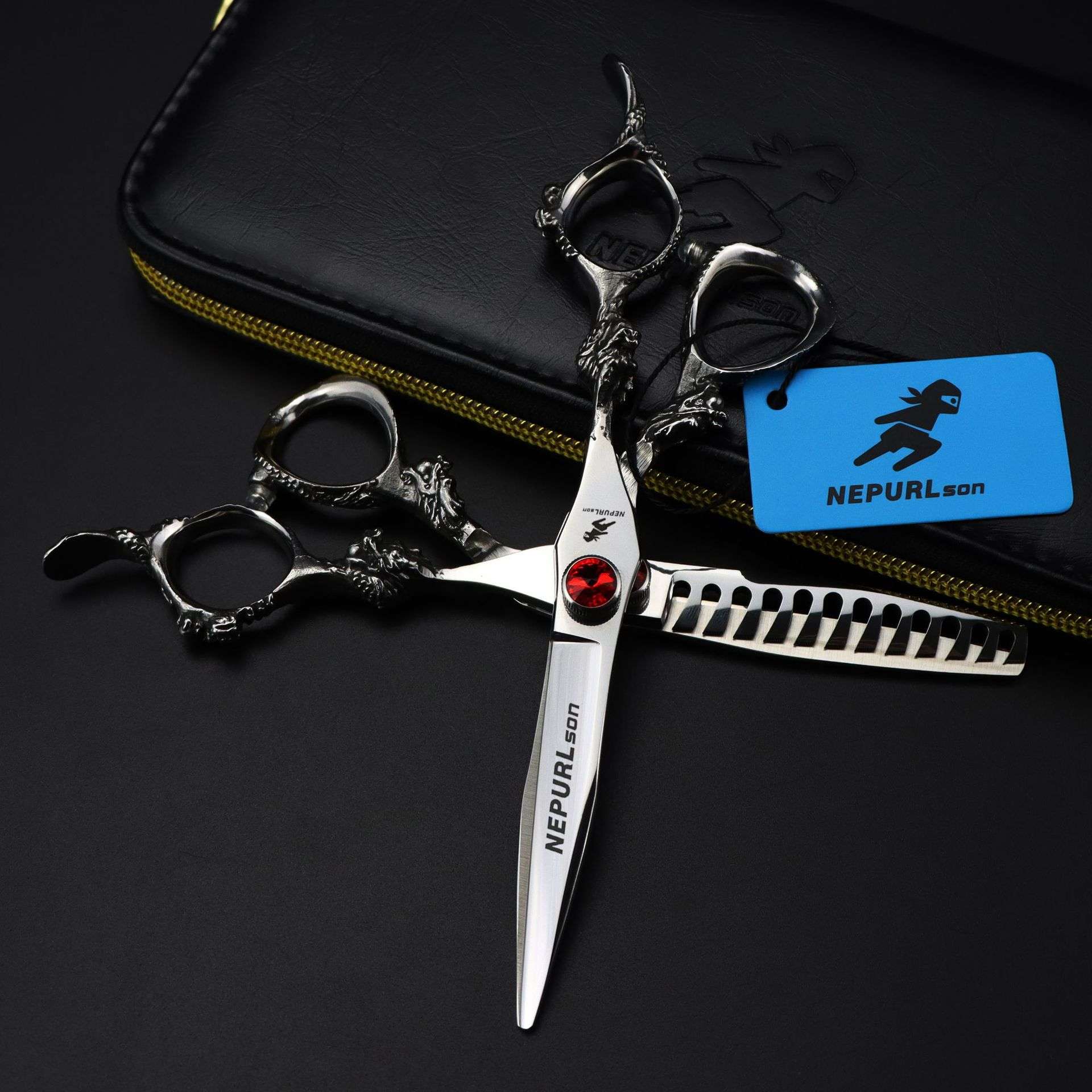 6.0寸奈普森剑型龙柄 美发剪 理发剪 平剪  牙剪 打薄剪FM101